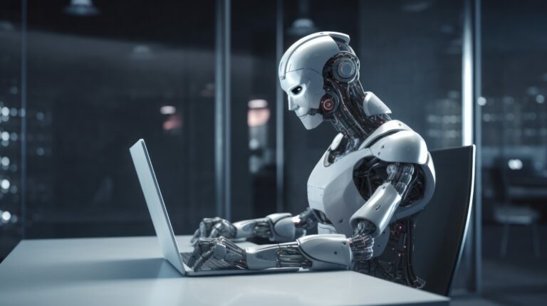 Chatbot robot assistant using computer for business