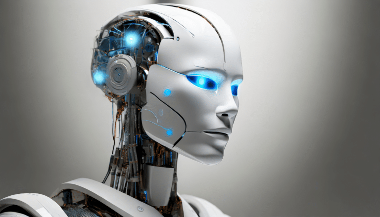 3D rendering of a humanoid robot showcasing advanced artificial intelligence technology, symbolizing the integration of AI in modern innovation and robotics.